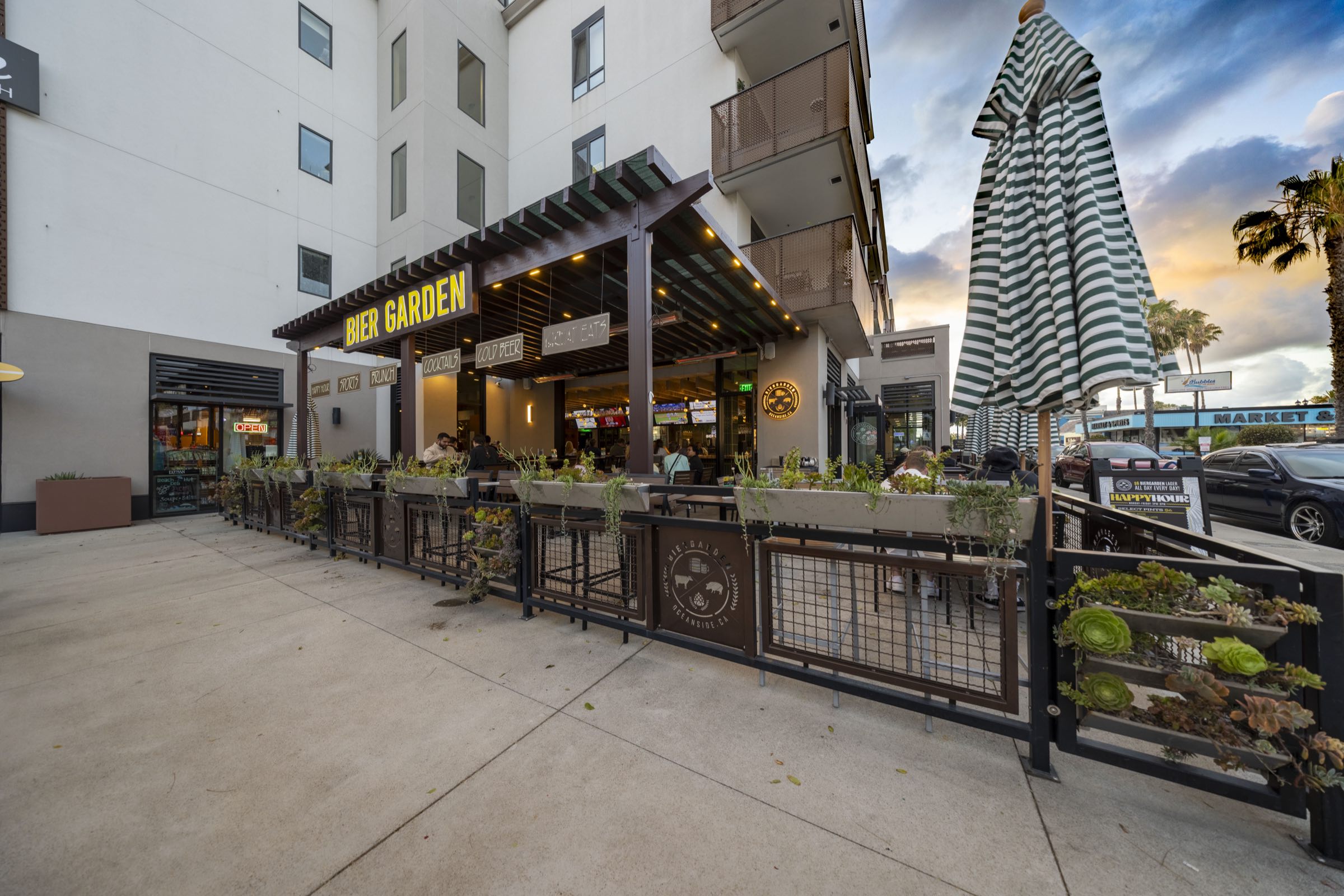 Bier Garden Oceanside interior and bar